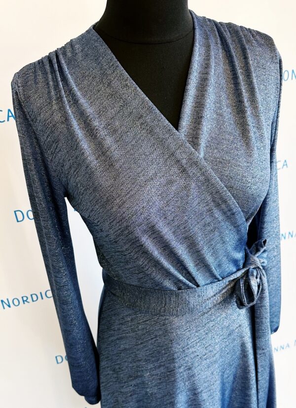 wrap dress blue