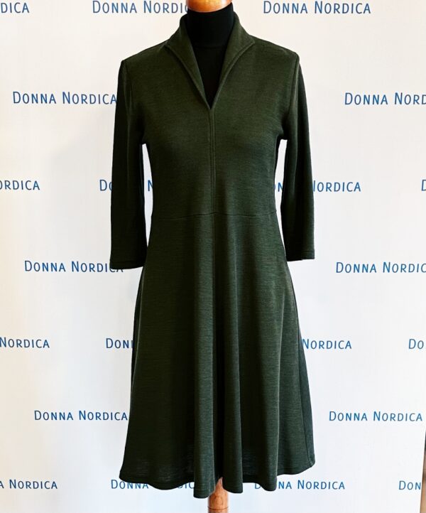 army green wool dress