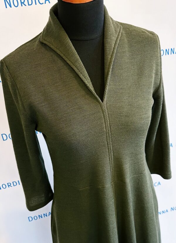 army green wool dress