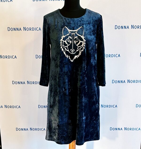 wolf embroidered dress