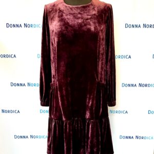 velvet dress relax bordeaux