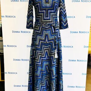 zigzag blue dress