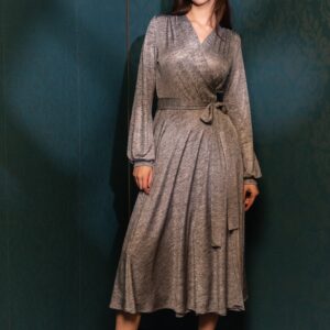 wrap dress platinum melange