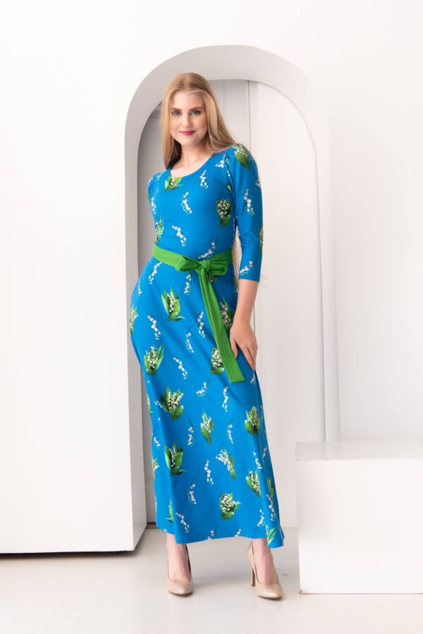 lily of valley cotton maxi dress