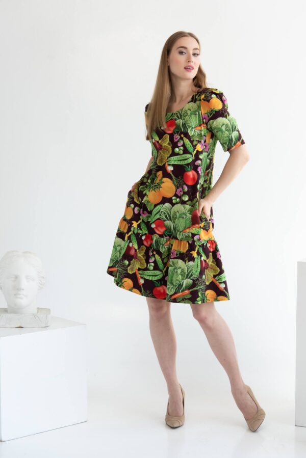 vegetables print dress
