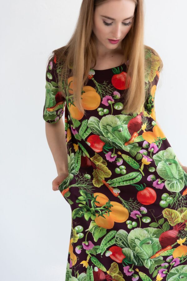 vegetable print dress
