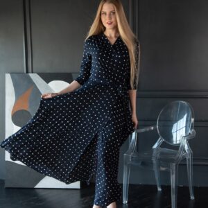 polka dot wrap dress