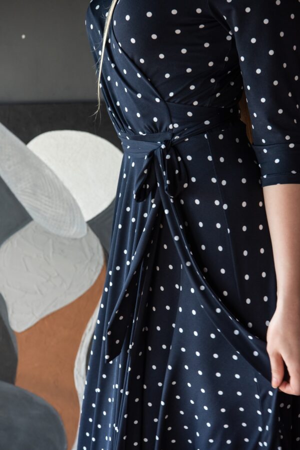 polka dot wrap dress